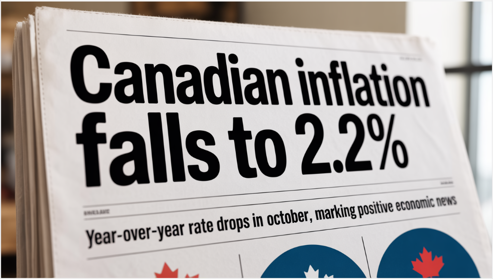 Canadian headline inflation slowed to 2.2% y/y in October, down from 2.4% in September.